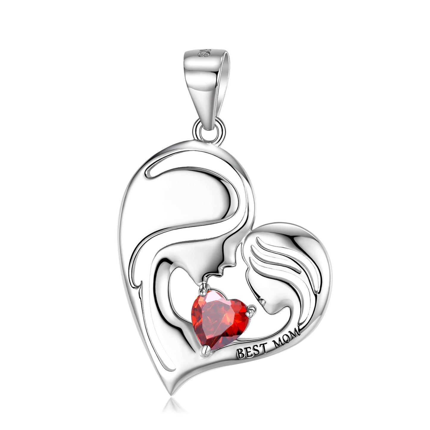 Forever Her Heart Birthstone Pendant
