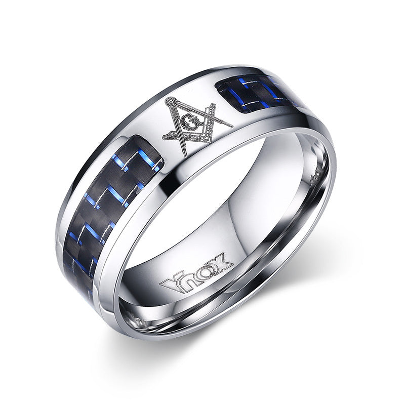 Men's Contemporary Steel and Carbon-Style Band