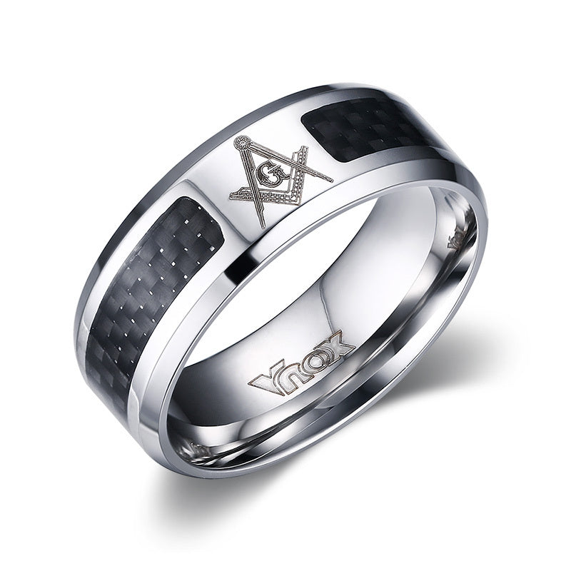 Men's Contemporary Steel and Carbon-Style Band