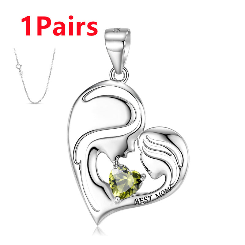 Forever Her Heart Birthstone Pendant