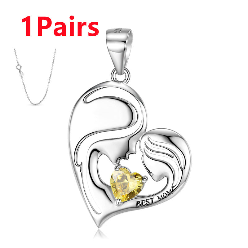 Forever Her Heart Birthstone Pendant