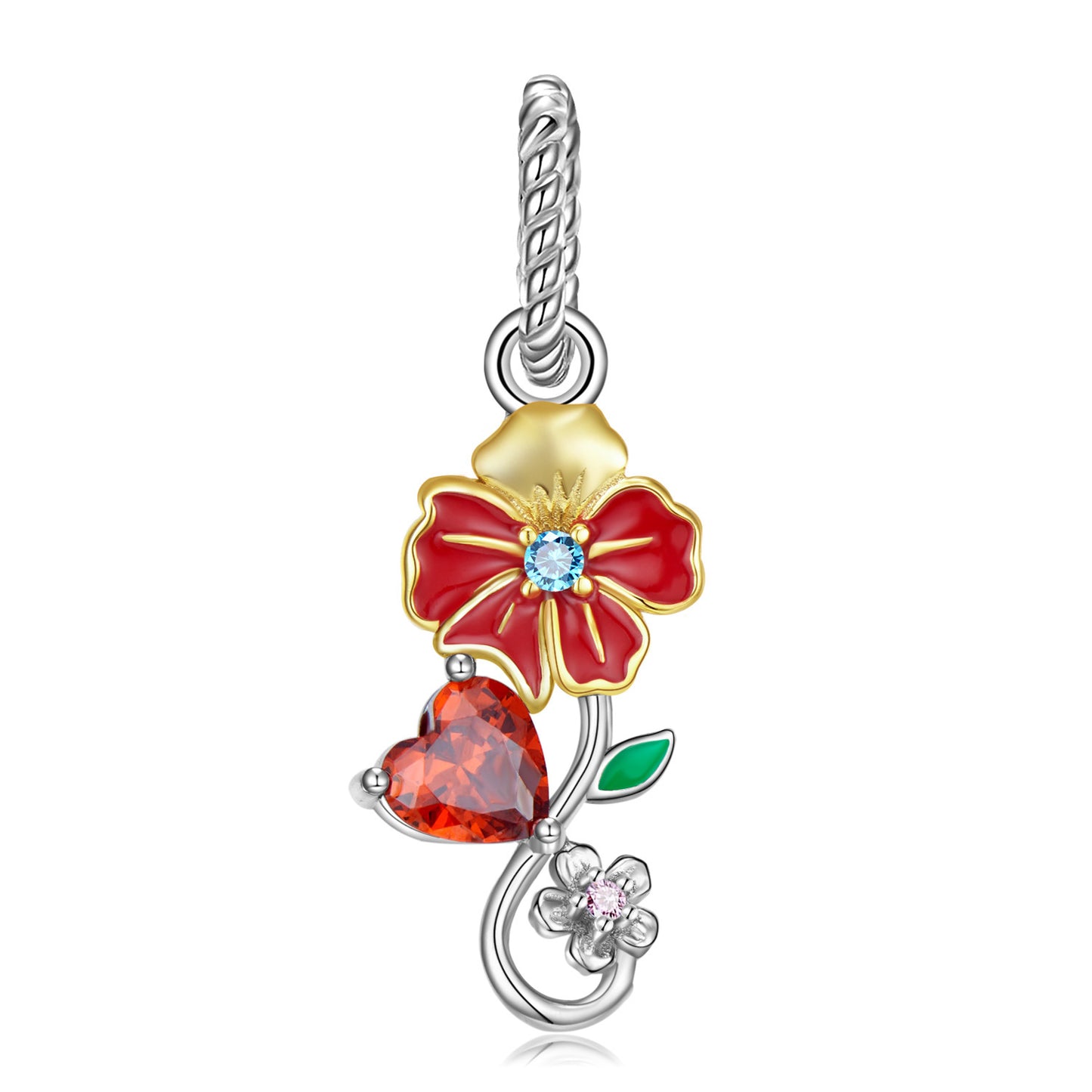 Birth Flower Charm Necklace – 12 Month Collection