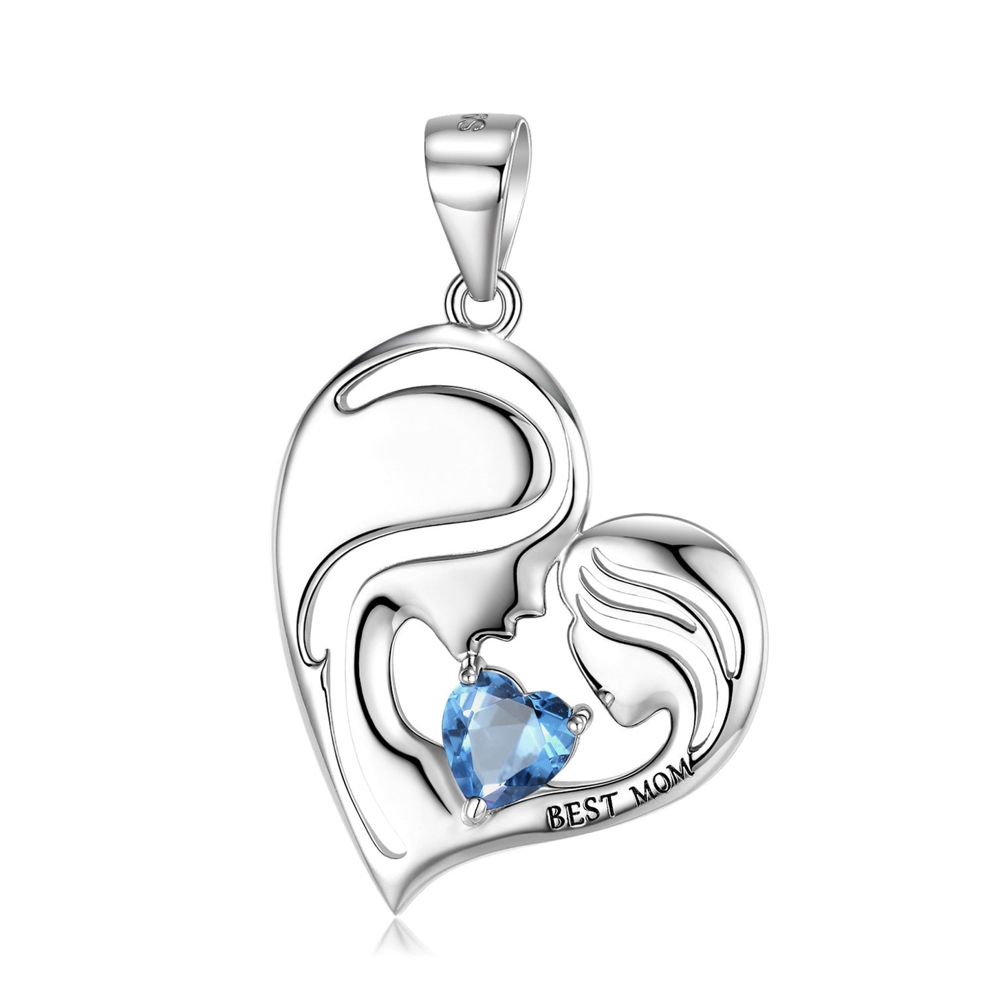 Forever Her Heart Birthstone Pendant