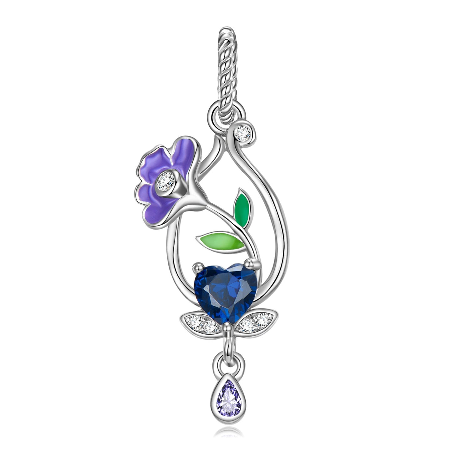 Birth Flower Charm Necklace – 12 Month Collection