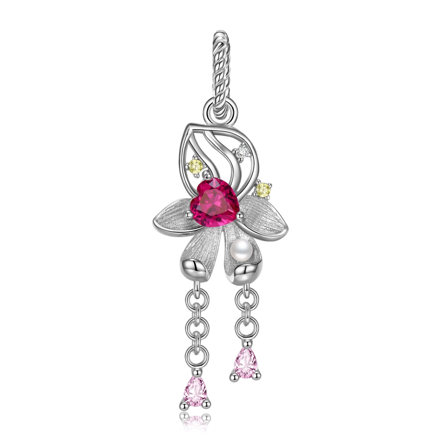 Birth Flower Charm Necklace – 12 Month Collection