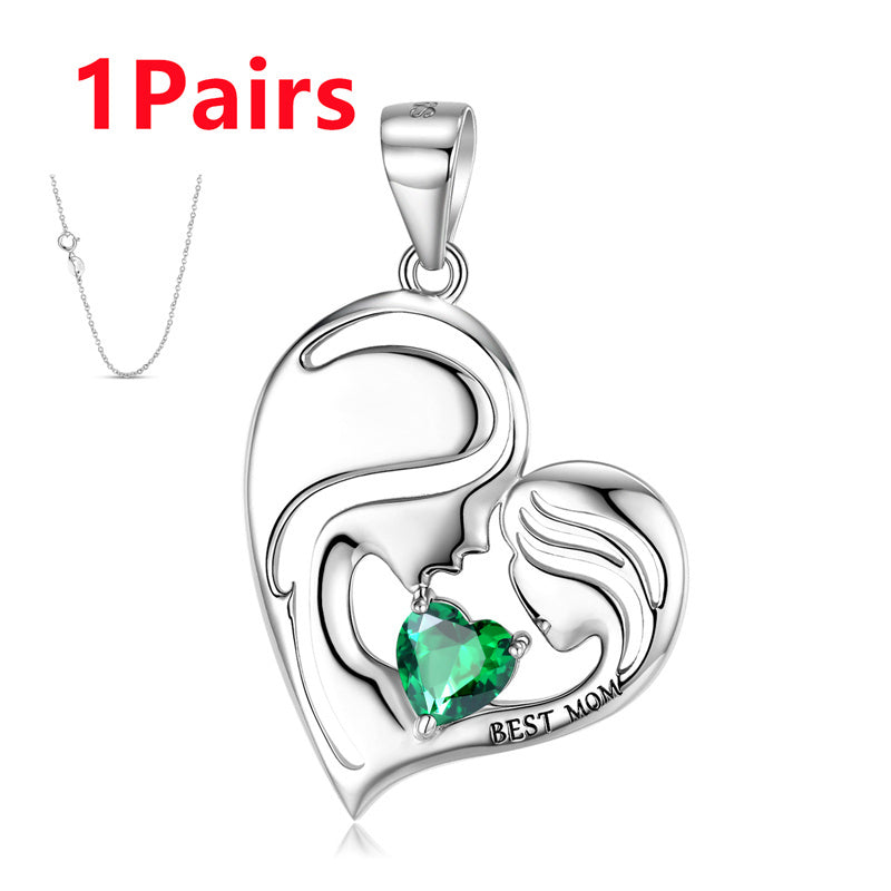Forever Her Heart Birthstone Pendant