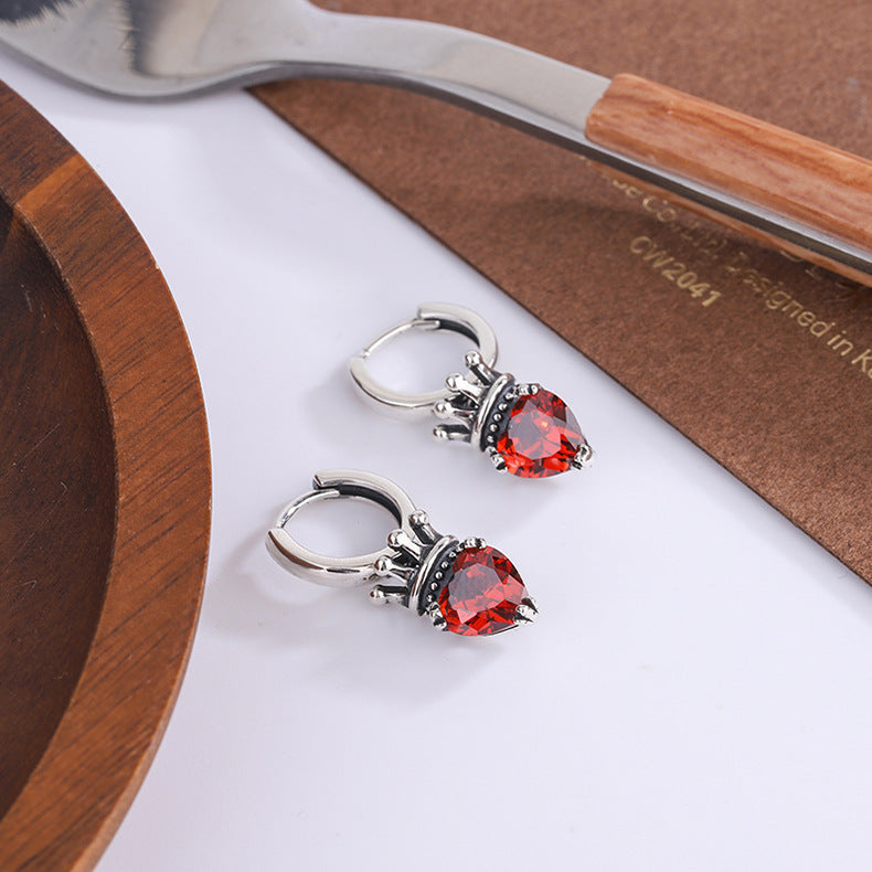 Crimson Crown Earrings