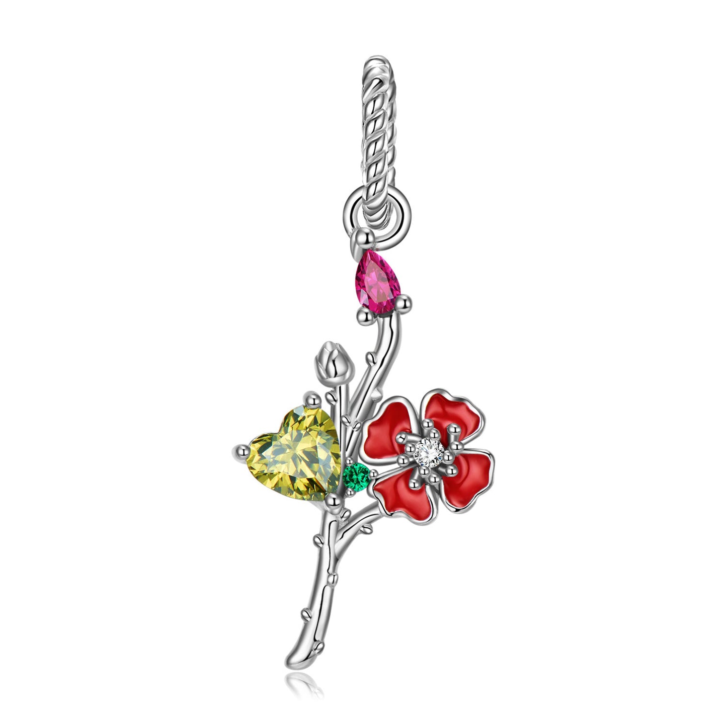 Birth Flower Charm Necklace – 12 Month Collection