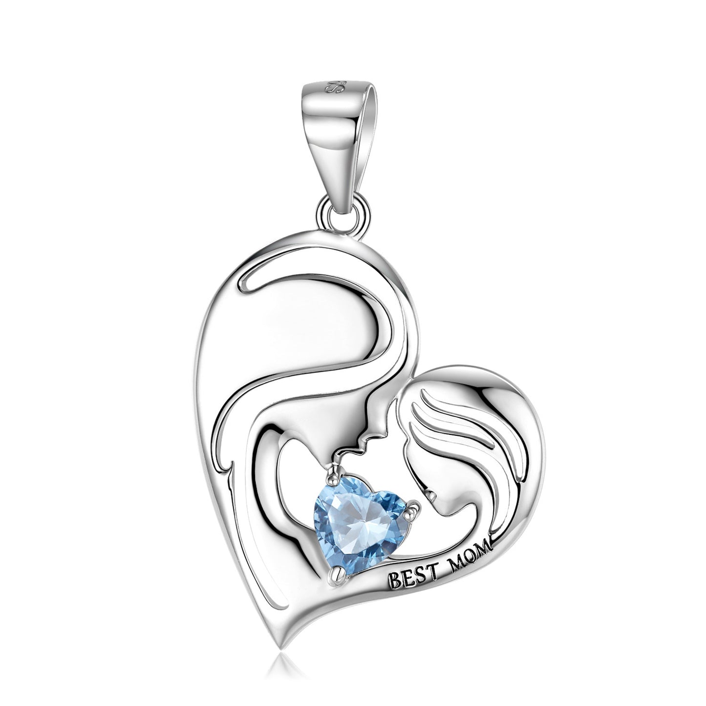 Forever Her Heart Birthstone Pendant