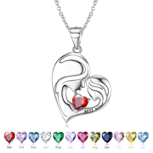 Forever Her Heart Birthstone Pendant
