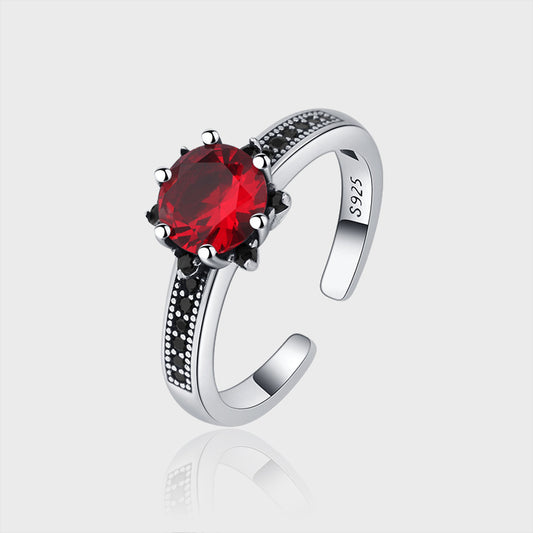 Crimson Majesty” Adjustable Statement Ring